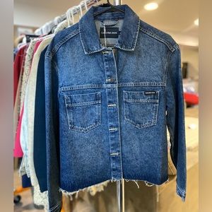Calvin Klein Jeans Raw Edge Trucker Jacket - Size Large